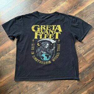 Greta Van Fleet "Live in Amsterdam" World Tour - Grim Reaper T-Shirt - Size L
